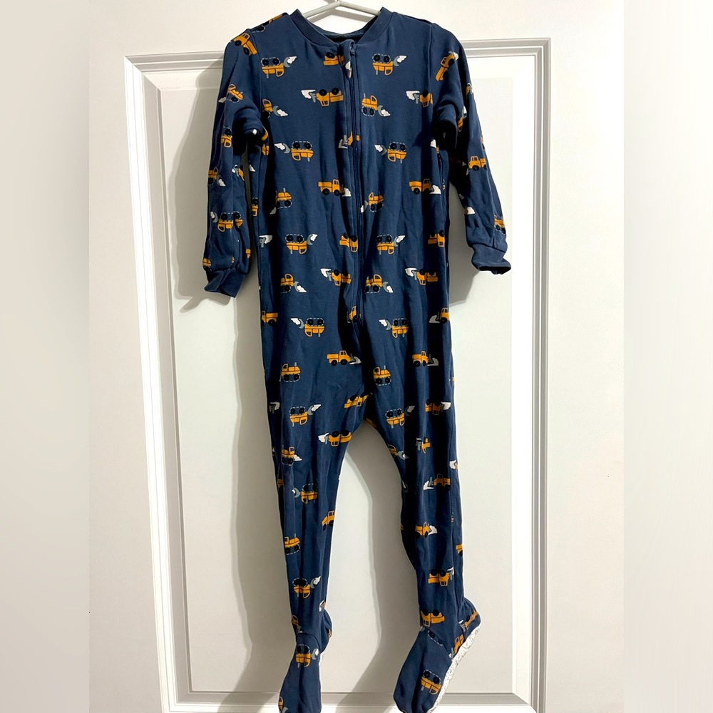 Pekkle Kids Blue Construction Vehicle One Piece Size 3T